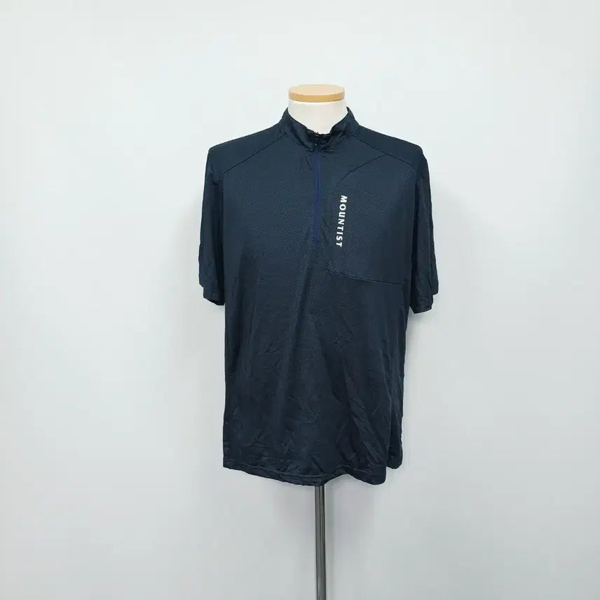 [BUNJANG] Mountist 24SS Half Zip Short Sleeve T-Shirt (Size 95) / 마운티스트 24SS 반집업 반팔 티셔츠 기능성 95