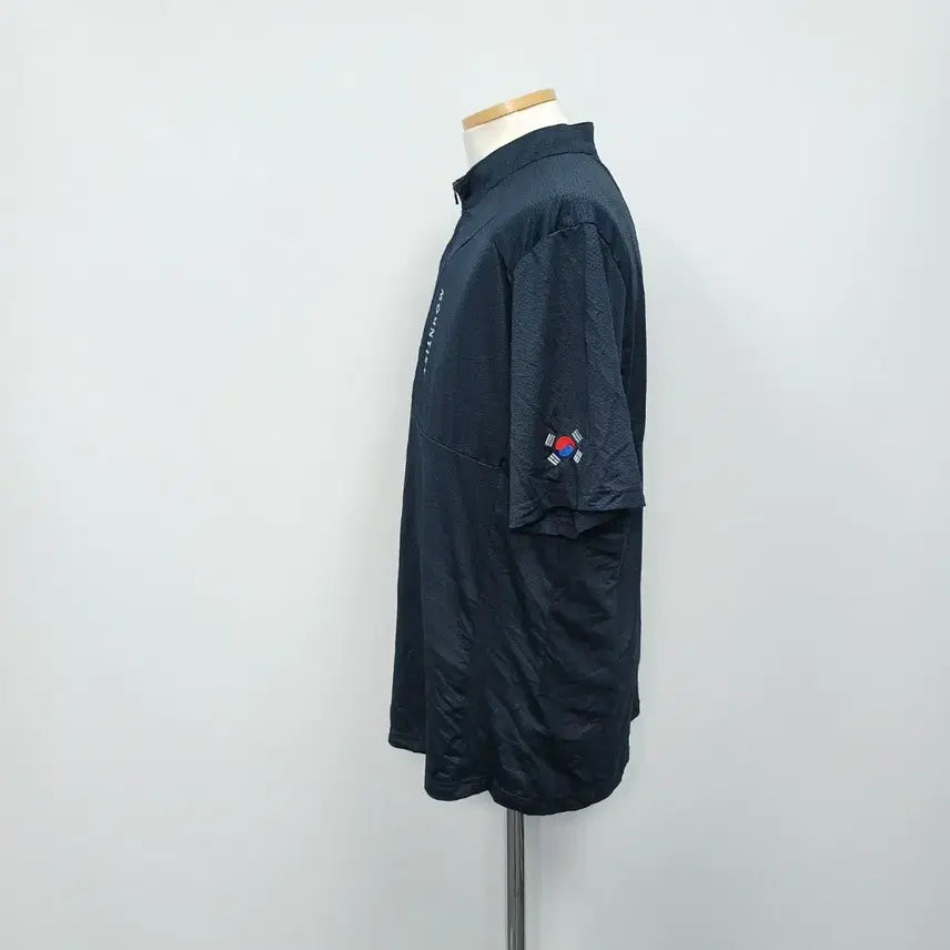[BUNJANG] Mountist 24SS Half Zip Short Sleeve T-Shirt (Size 95) / 마운티스트 24SS 반집업 반팔 티셔츠 기능성 95