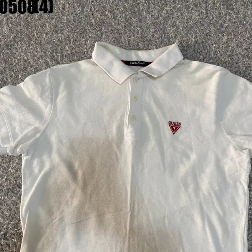 [BUNJANG] Guess White Short Sleeve Polo T-Shirt / 게스 GUESS 화이트 반팔 카라티