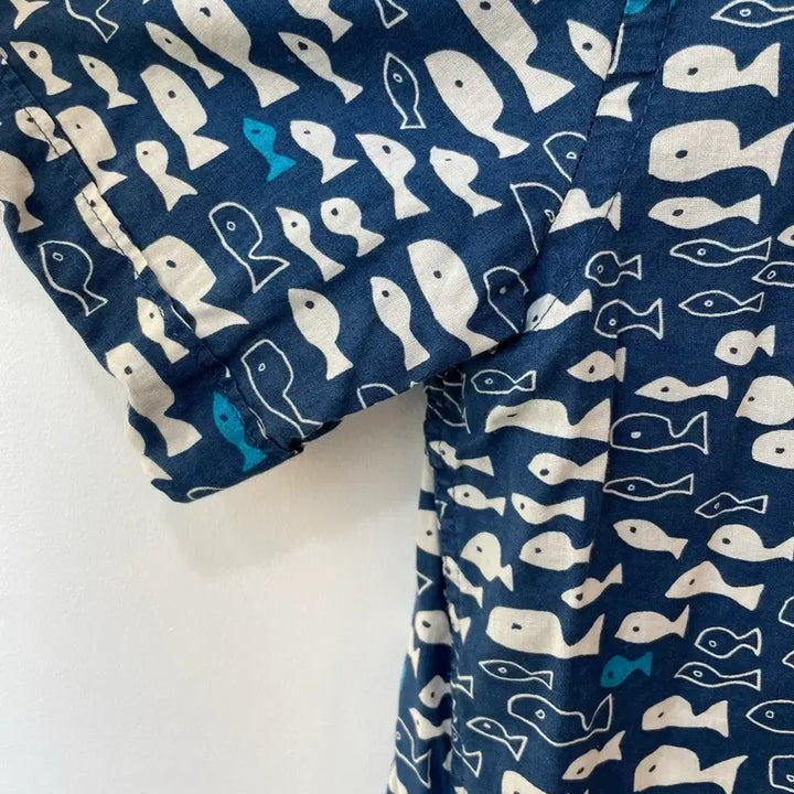 [BUNJANG] H&amp;M Fish Pattern Short Sleeve Shirt Size S / H&amp;M 물고기 패턴 반팔 셔츠 S