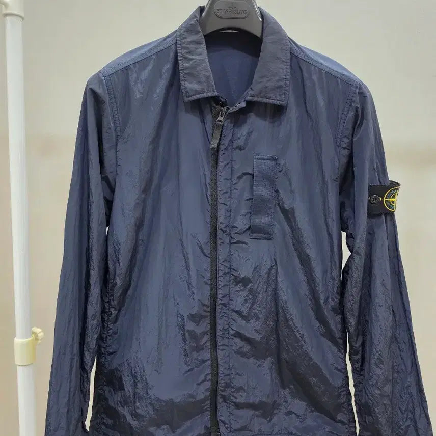 [BUNJANG] Stone Island Nylon Metal Overshirt Navy M / (매장정품) 스톤아일랜드 나일론 메탈 오버셔츠