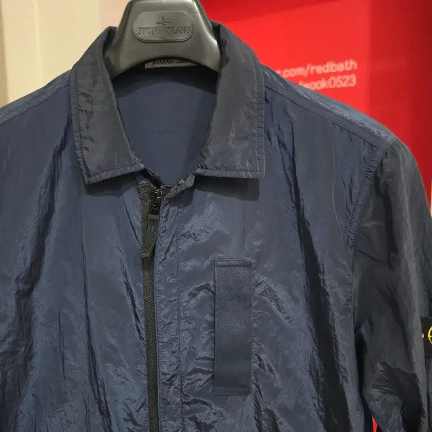 [BUNJANG] Stone Island Nylon Metal Overshirt Navy M / 스톤아일랜드 나일론 메탈 오버셔츠