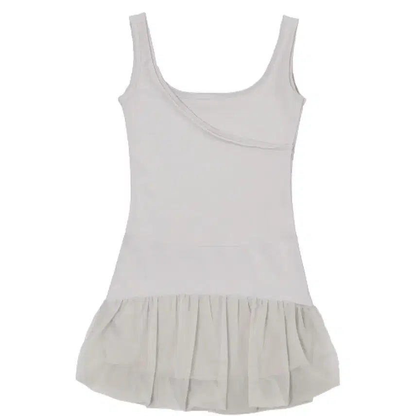 [BUNJANG] Ojos Double Layered Dress Beige / OJOS 오호스 더블 레이어드 드레스 베이지
