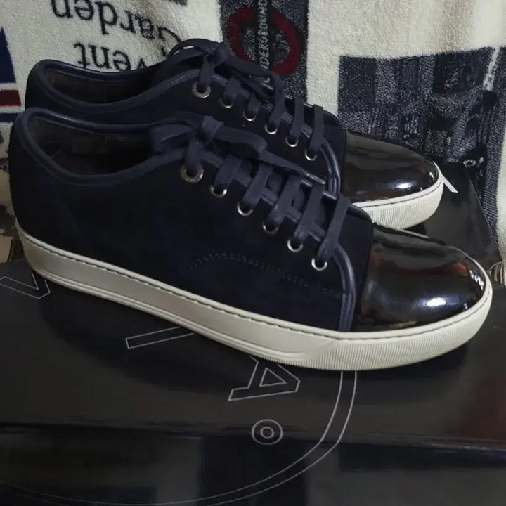 [BUNJANG] Lanvin Suede Enamel Sneakers Size 255-260 / 255~260) 랑방 스웨이드 스니커즈 에나멜