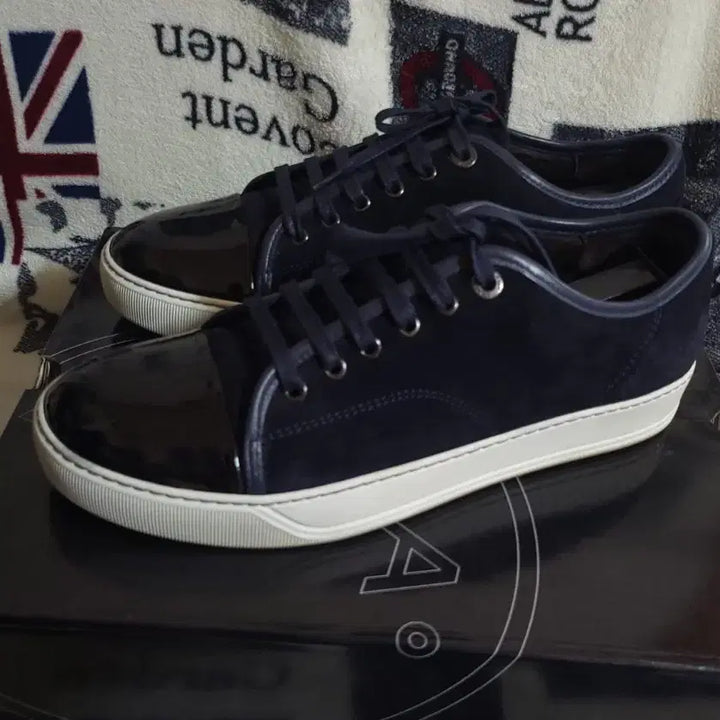 [BUNJANG] Lanvin Suede Enamel Sneakers Size 255-260 / 255~260) 랑방 스웨이드 스니커즈 에나멜