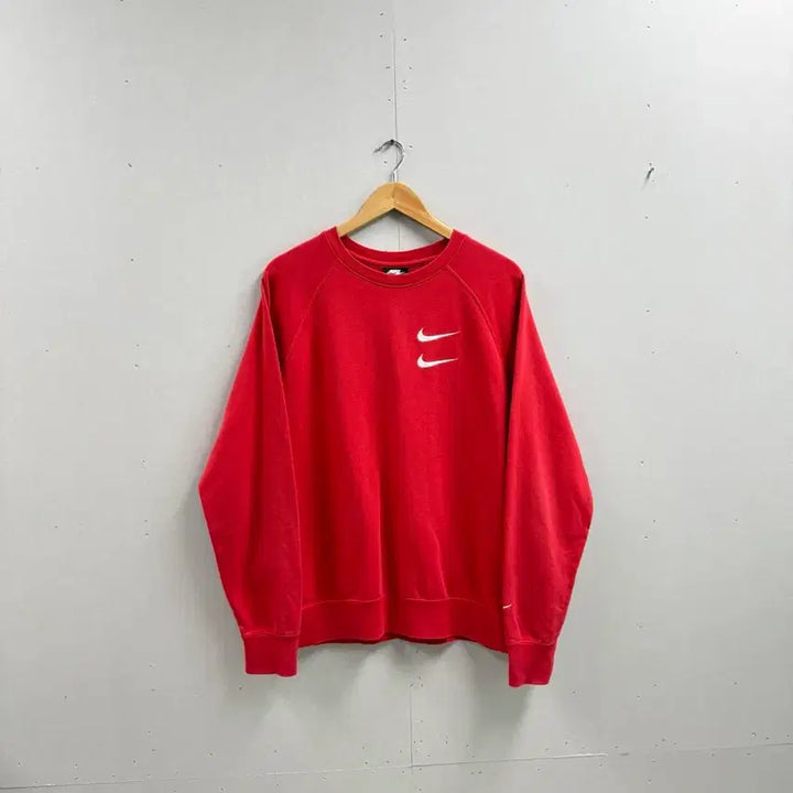 [BUNJANG] Nike Double Swoosh Sweatshirt Red Men&
