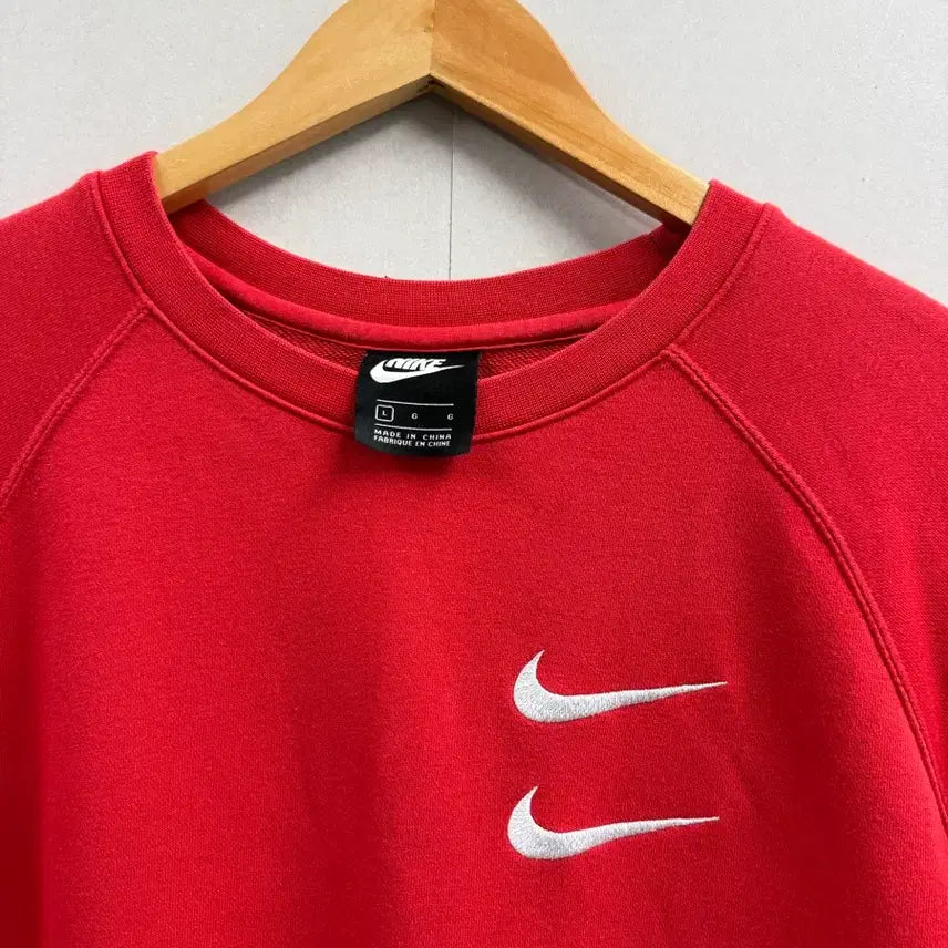 [BUNJANG] Nike Double Swoosh Sweatshirt Red Men&