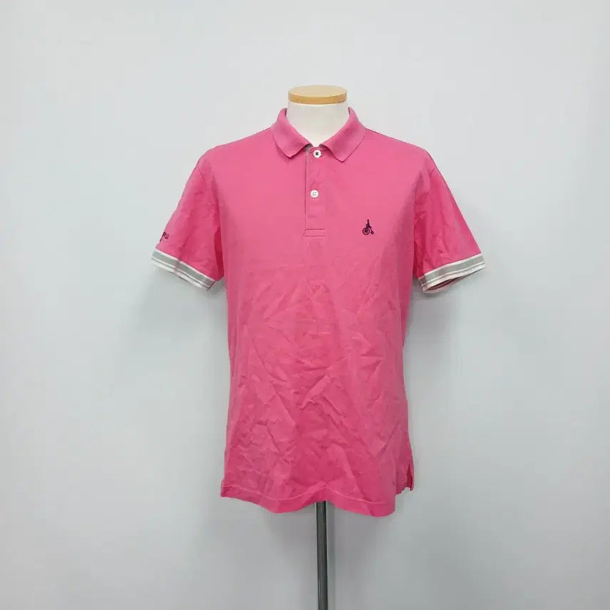 [BUNJANG] Beanpole Short Sleeve Polo T-Shirt Embroidered Cotton / 빈폴 반팔 카라 티셔츠 자수 코튼 95