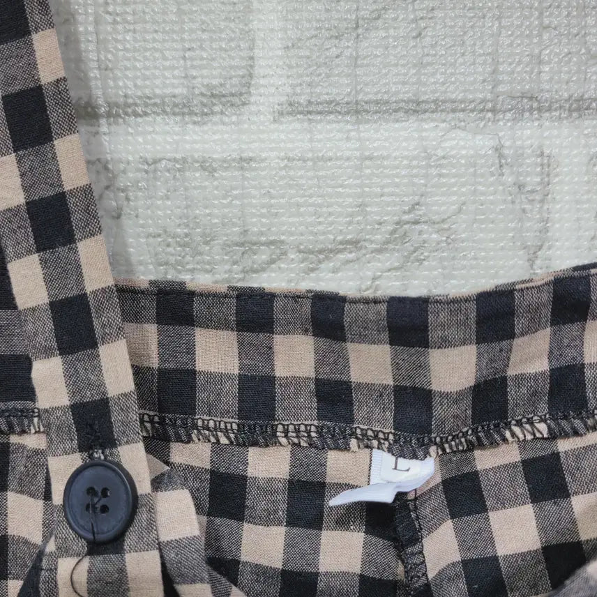 [BUNJANG] Checkered Jumpsuit Size 77 / ㄹ104 체크 점프슈트 77
