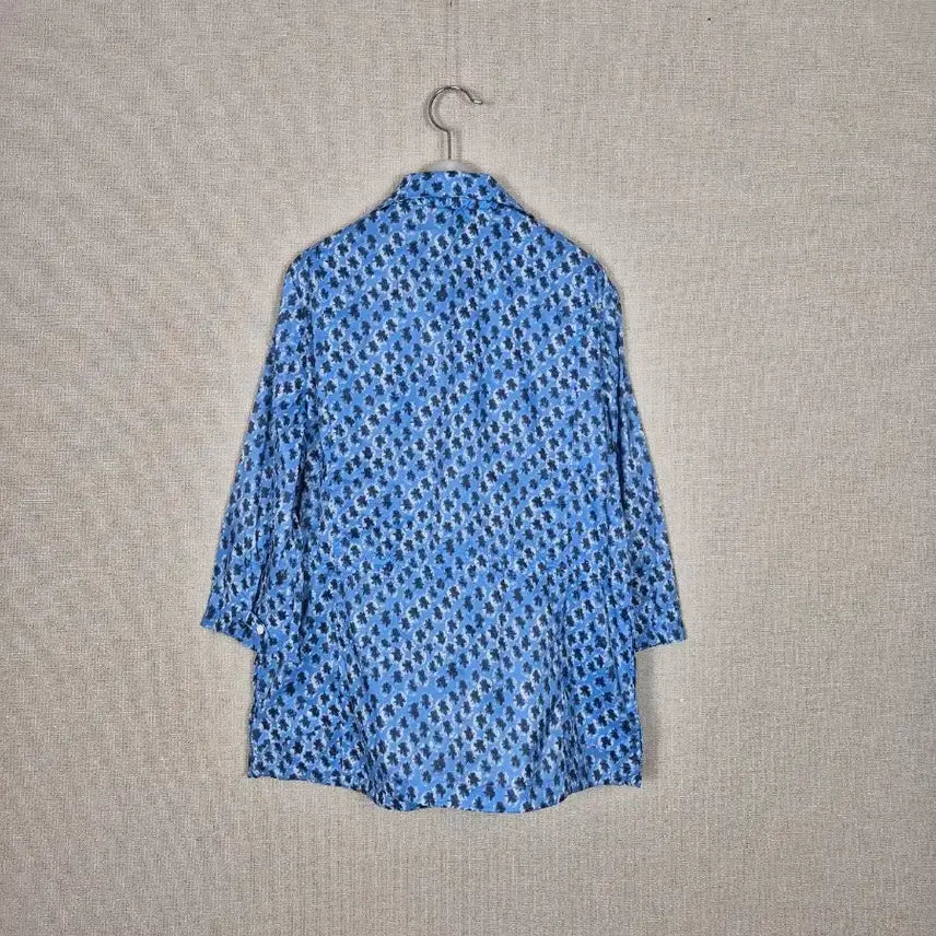 [BUNJANG] Crocodile Blue Pattern 7/10 Sleeve Zip-Up Jacket / 