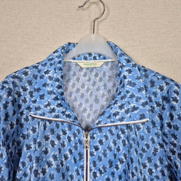 [BUNJANG] Crocodile Blue Pattern 7/10 Sleeve Zip-Up Jacket / 