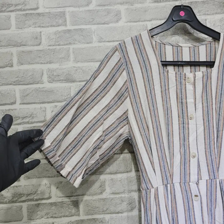 [BUNJANG] Stripe Pattern Dress / ㄹ107 스트라이프 원피스 F
