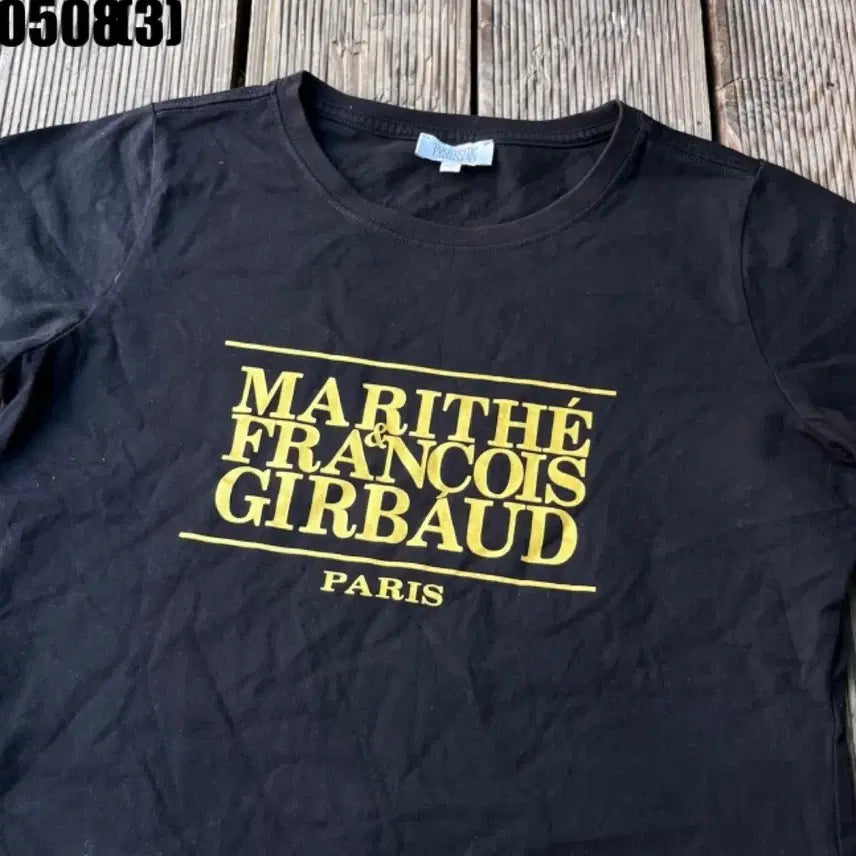[BUNJANG] Marithe Francois Girbaud Black Short Sleeve T-Shirt / 마리떼 프랑소와 저버 블랙 반팔 티셔츠