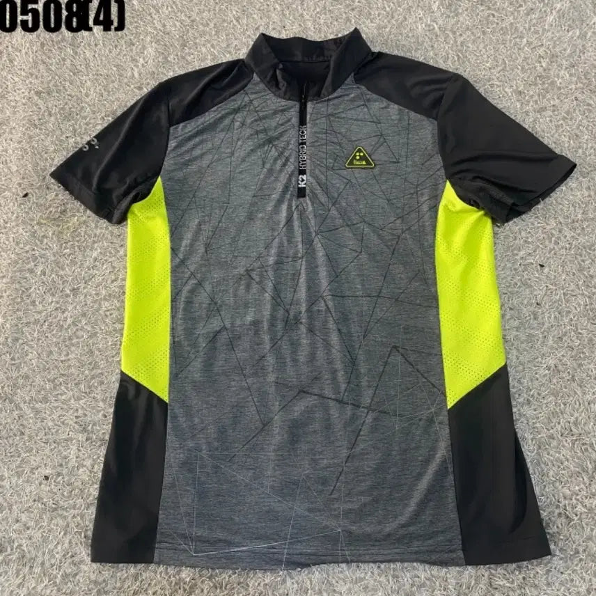 [BUNJANG] K2 Hybrid Tech Short Sleeve Polo Shirt Grey/Fluorescent Size 100 / K2 하이브리드텍 반팔 카라티 그레이/형광 100