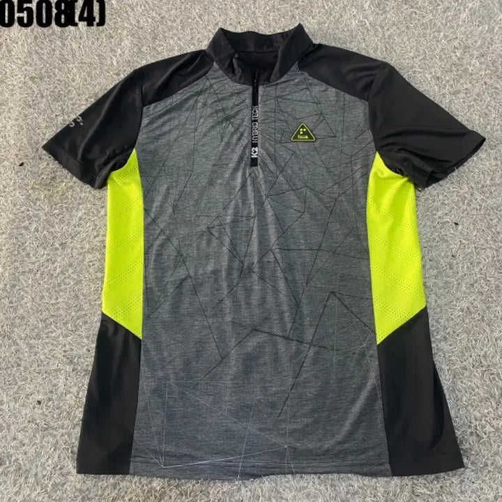 [BUNJANG] K2 Hybrid Tech Short Sleeve Polo Shirt Grey/Fluorescent Size 100 / K2 하이브리드텍 반팔 카라티 그레이/형광 100