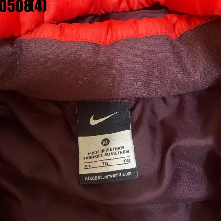 [BUNJANG] Nike Hooded Padded Jacket Red XL / 나이키 후드 패딩 자켓 레드 xl