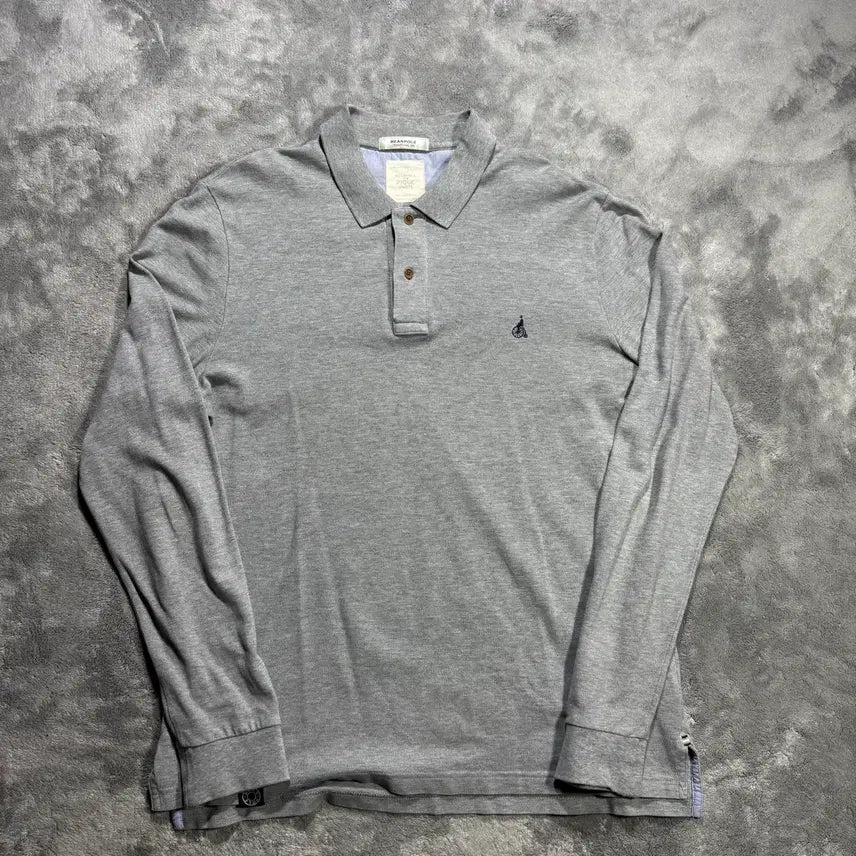 [BUNJANG] Beanpole Gray Long Sleeve Polo T-Shirt XL / 빈폴 그레이 긴팔 폴로 티셔츠