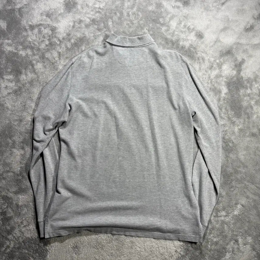 [BUNJANG] Beanpole Gray Long Sleeve Polo T-Shirt XL / 빈폴 그레이 긴팔 폴로 티셔츠