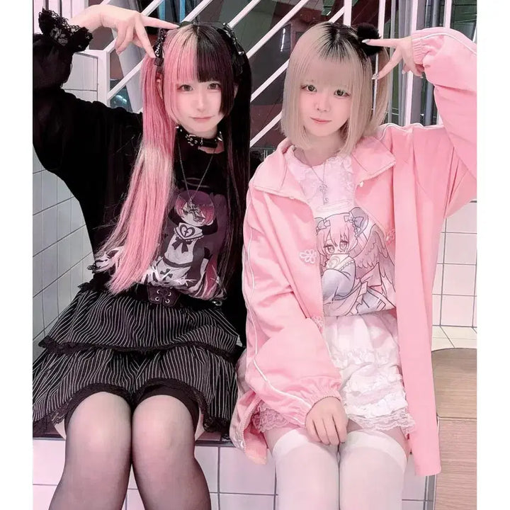 [BUNJANG] Volcan Lovely Angel Short Sleeve T-Shirt / volcan 볼칸 러블리 엔젤 반팔 티셔츠