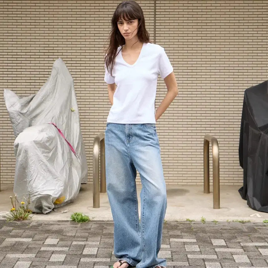[BUNJANG] Levar Contour Straight Denim (Long Length / Size S) / 르바 (levar) Contour Straight Denim