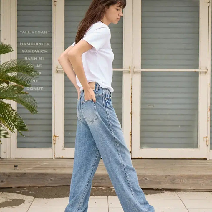 [BUNJANG] Levar Contour Straight Denim (Long Length / Size S) / 르바 (levar) Contour Straight Denim