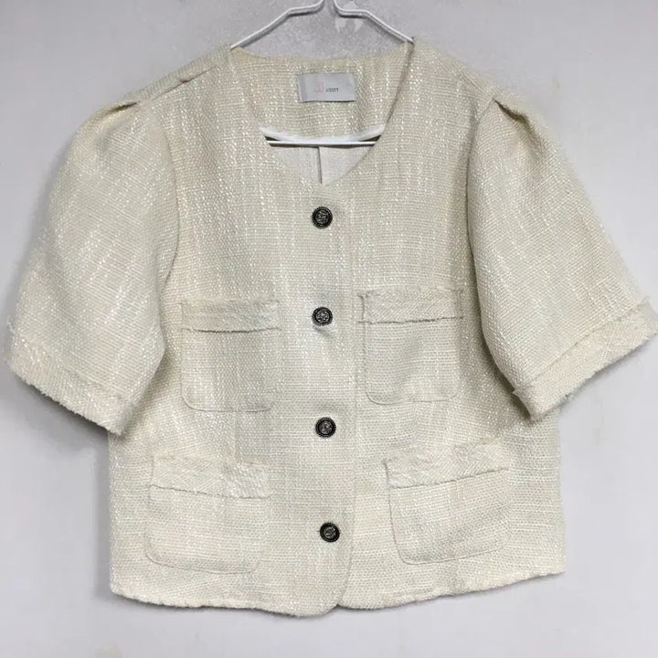 [BUNJANG] J.J. JIGOTT Short Sleeve Tweed Jacket F / JJ 지고트 반팔 트위드 자켓 F