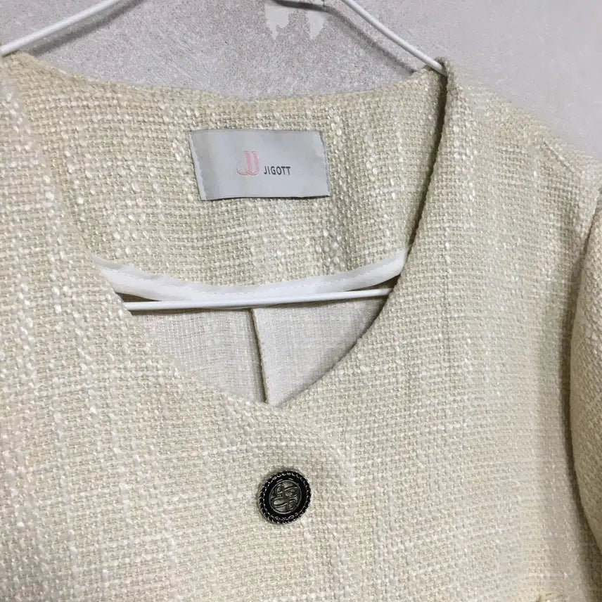 [BUNJANG] J.J. JIGOTT Short Sleeve Tweed Jacket F / JJ 지고트 반팔 트위드 자켓 F