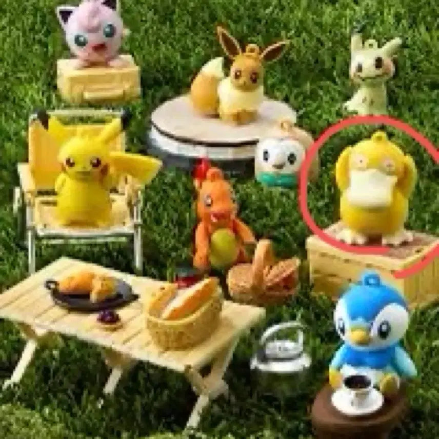 [BUNJANG] Ediya Pokemon Random Magnet Figure Psyduck / 이디야 포켓몬 랜덤 마그넷 피규어 고라파덕