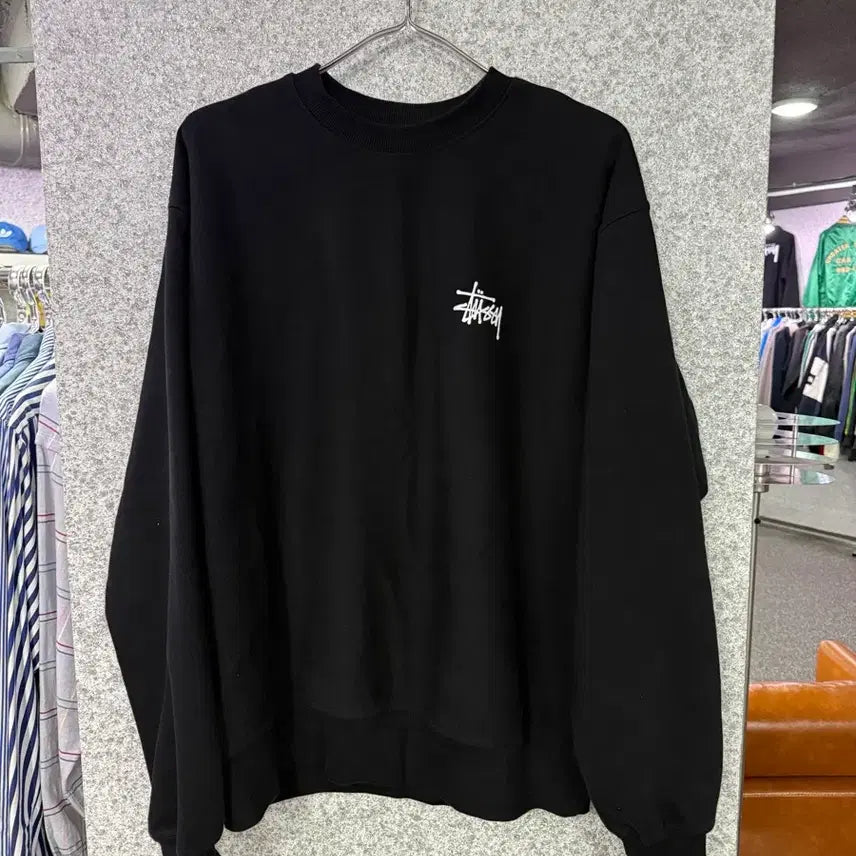 [BUNJANG] Stussy Big Logo Sweatshirt Black M / 스투시 빅로고 맨투맨 블랙 B4701