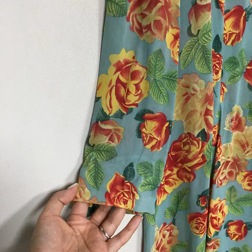 [BUNJANG] Oilily Flower Rayon Long Dress Size 55 / 오일릴리 플라워 인견 롱 원피스 55