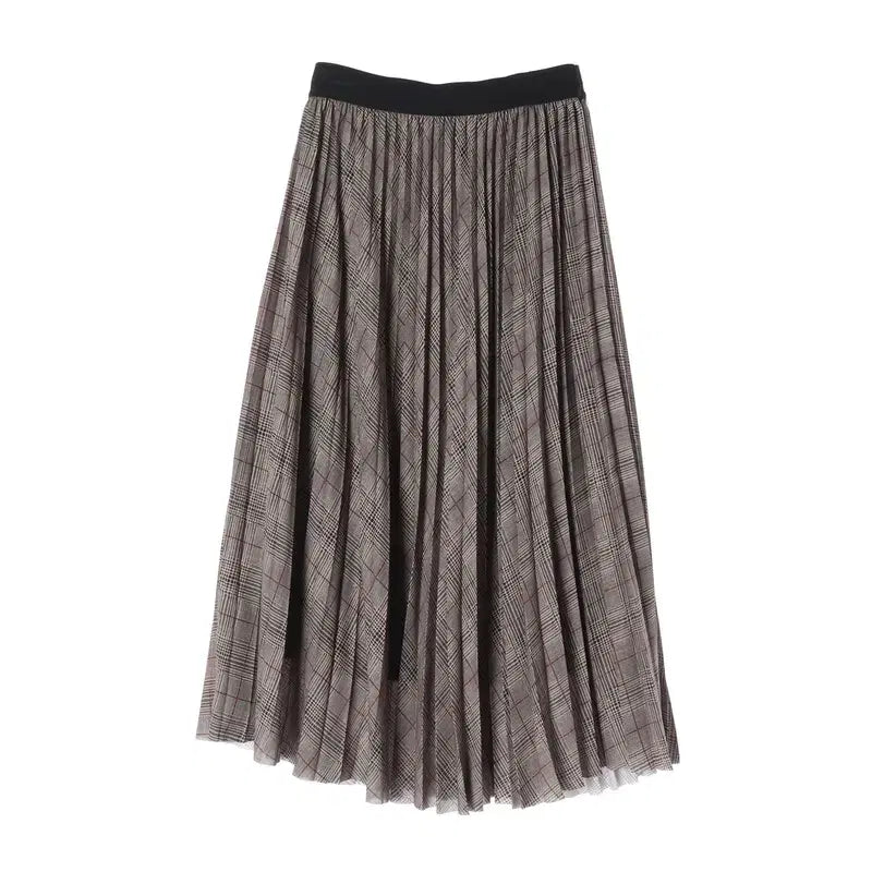 [BUNJANG] Gerard Darel Poly Check Pleated Skirt (Women&