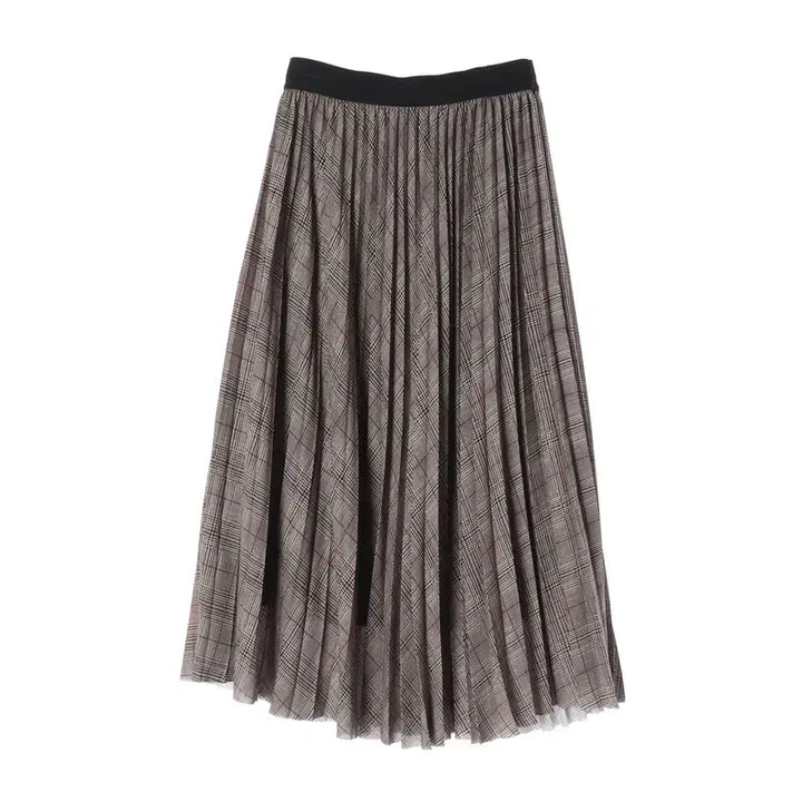 [BUNJANG] Gerard Darel Poly Check Pleated Skirt (Women&