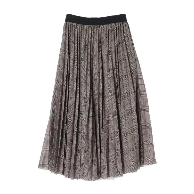 [BUNJANG] Gerard Darel Poly Check Pleated Skirt (Women&