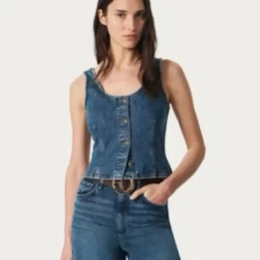 [BUNJANG] Ralph Lauren Denim Bustier Top Size 2 / [택포] [2] 랄프로렌 데님 탑 뷔스티에