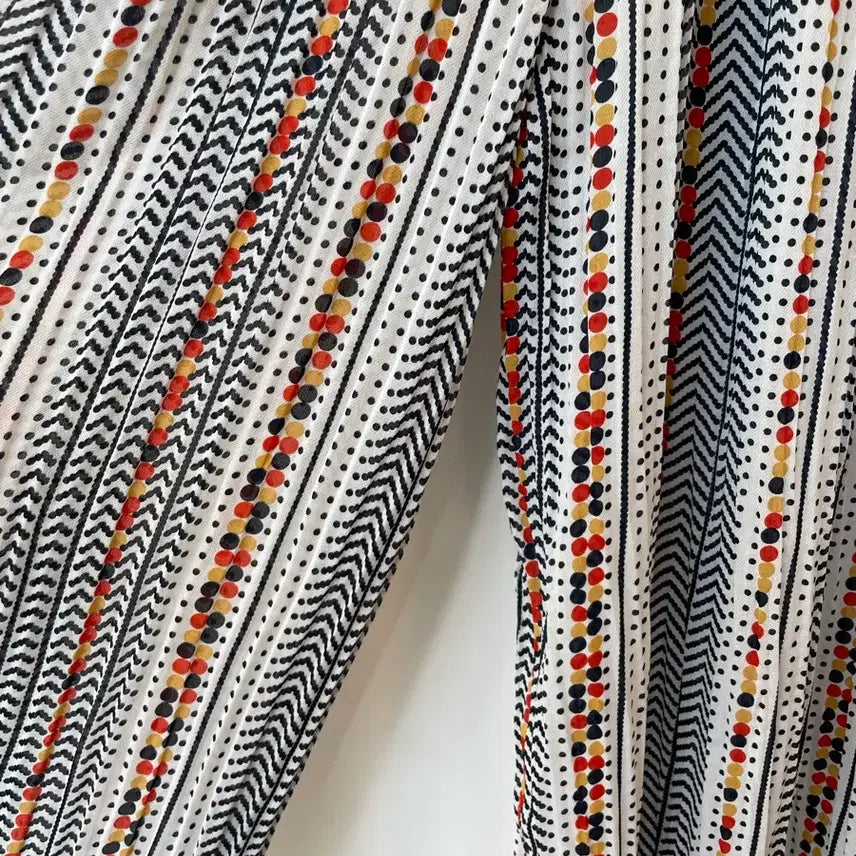 [BUNJANG] MINIMARY Vertical Pattern Pleated Pants Free Size / MINIMARY 세로 패턴 플리츠 바지 F