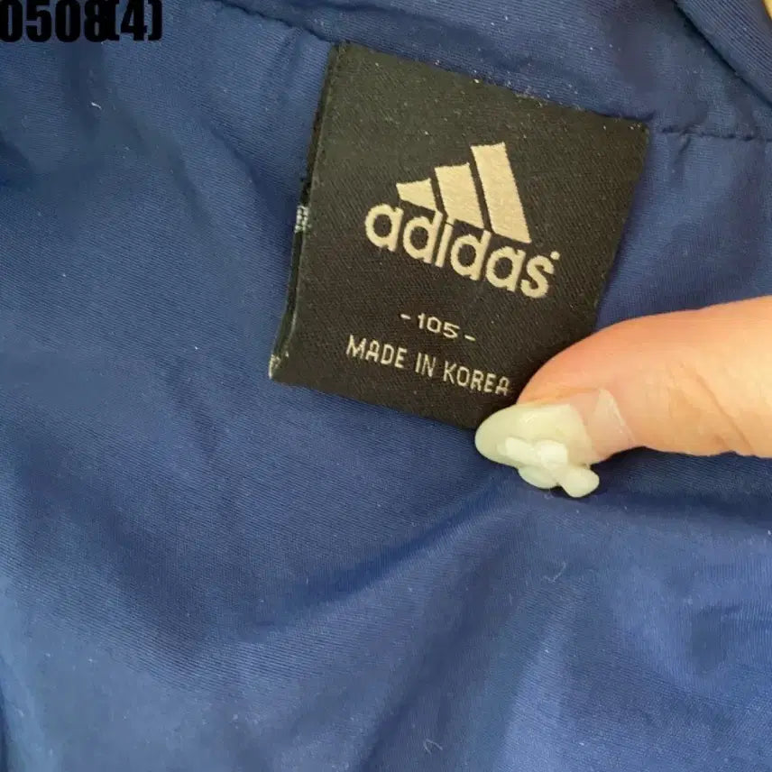[BUNJANG] Adidas Navy/Yellow Hooded Windbreaker Jacket Size 105 / 아디다스 네이비/옐로우 후드 바람막이 105