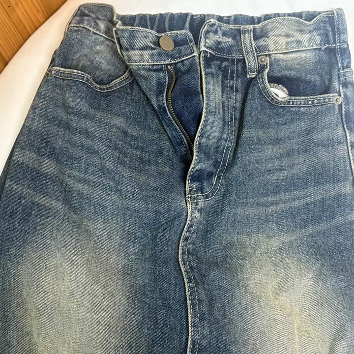 [BUNJANG] Ablly Denim Long Skirt / 에이블리 데님 롱 스커트