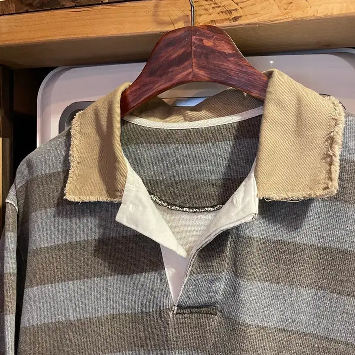 [BUNJANG] Avirex Pigment Collar T-Shirt Size L / 아비렉스 피그먼트 카라티