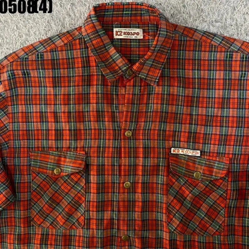 [BUNJANG] Kespo Check Long Sleeve Shirt XXL / KESPO 체크 남방 긴팔 셔츠 XXL