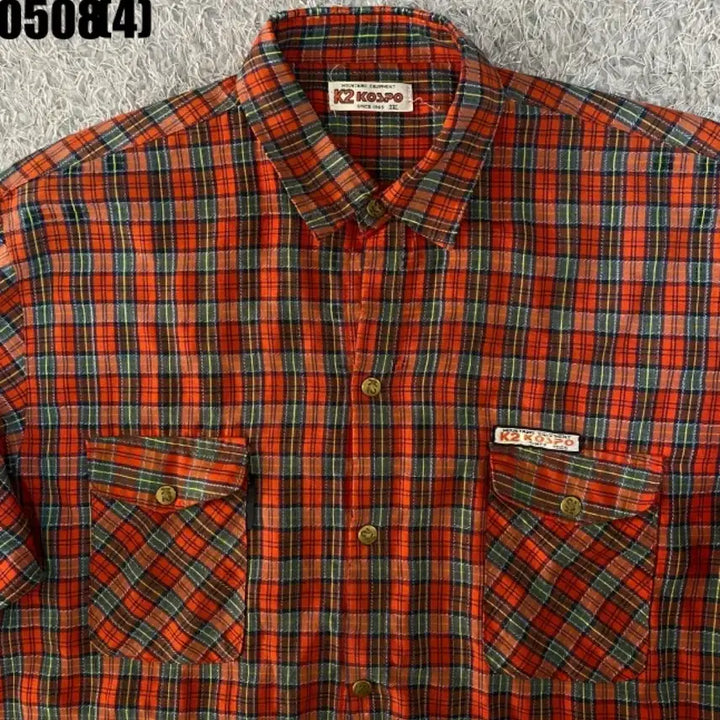 [BUNJANG] Kespo Check Long Sleeve Shirt XXL / KESPO 체크 남방 긴팔 셔츠 XXL