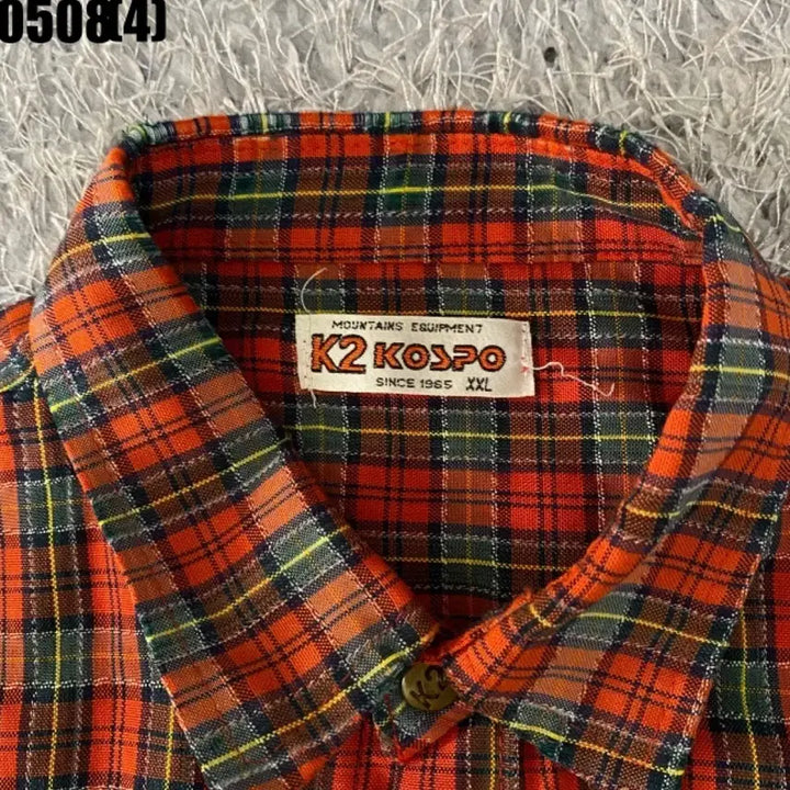 [BUNJANG] Kespo Check Long Sleeve Shirt XXL / KESPO 체크 남방 긴팔 셔츠 XXL