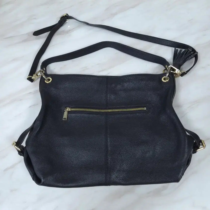 [BUNJANG] Sisley Black Calfskin Leather Shoulder Bag / 시슬리 블랙 소가죽 숄더백
