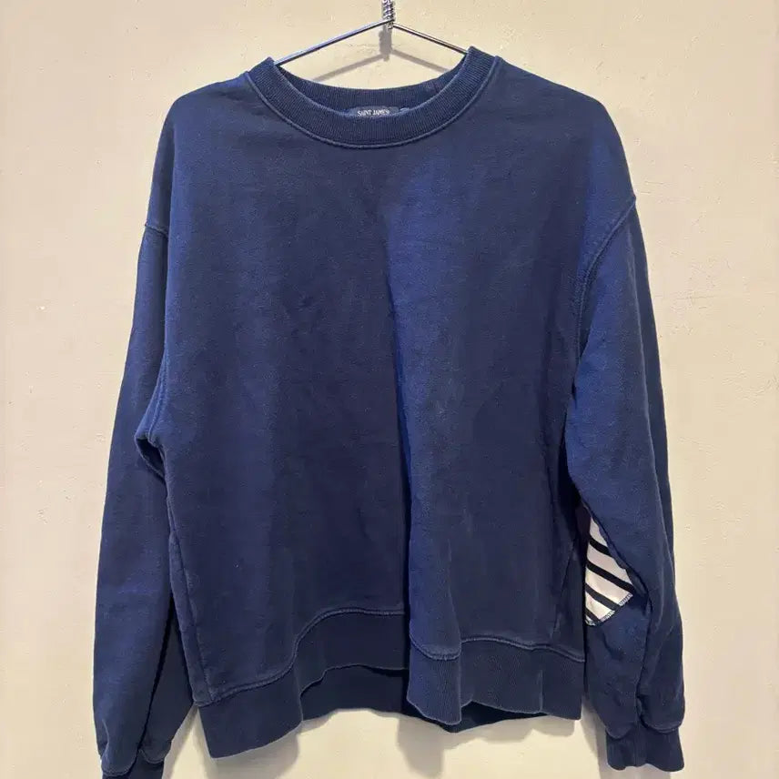 [BUNJANG] Saint James Genuine Elbow Patch Sweatshirt / 세인트제임스 정품 엘보우패치 맨투맨