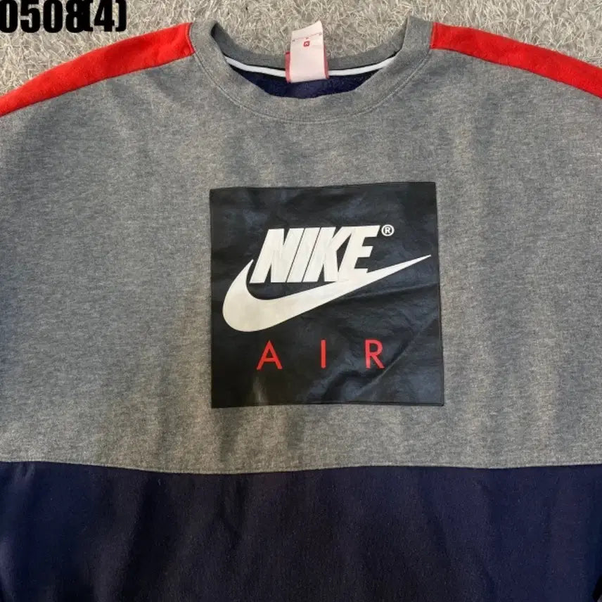 [BUNJANG] Nike Air Sweatshirt Grey/Navy M / 나이키 에어 맨투맨 회색/네이비 m