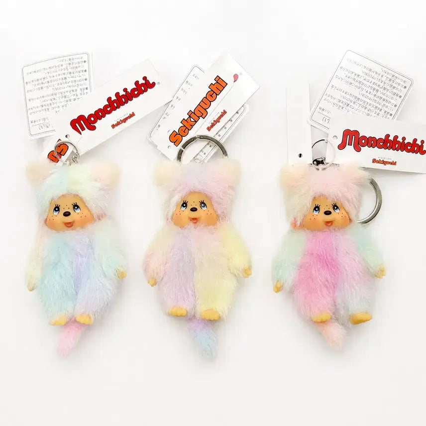 [BUNJANG] Monchhichi Tie-Dye Marshmallow Keychain / 몬치치 타이다이 키링 마시멜로우