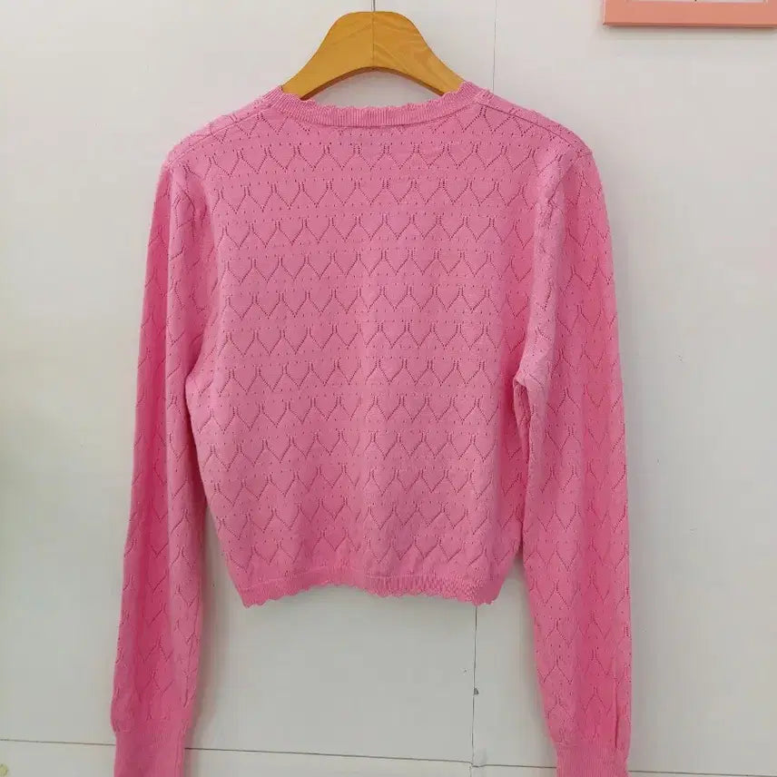 [BUNJANG] ZARA Pink Cropped Knit Long Sleeve Top / 자라 핑크 크롭 니트 긴팔 66