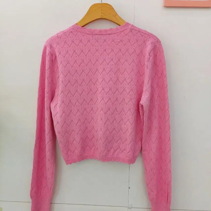 [BUNJANG] ZARA Pink Cropped Knit Long Sleeve Top / 자라 핑크 크롭 니트 긴팔 66