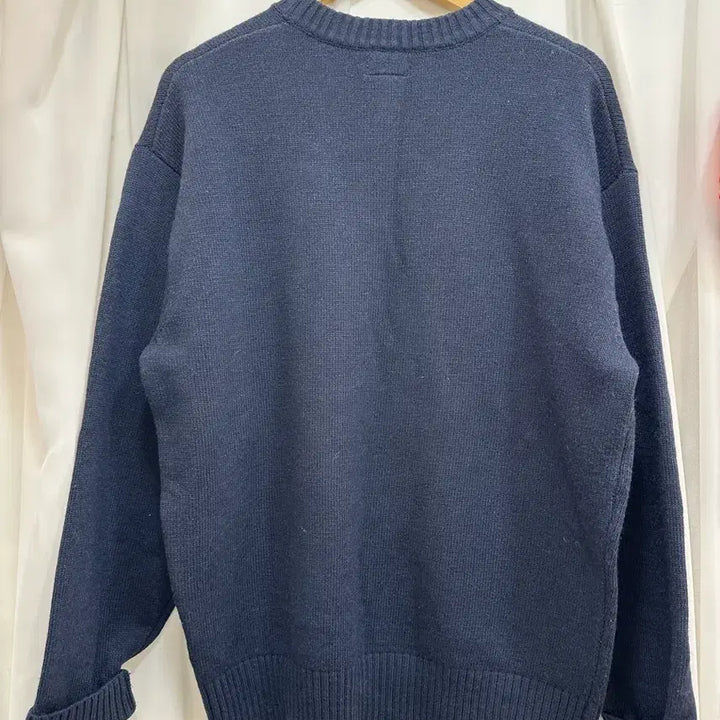[BUNJANG] Lee Big Logo Navy Knit Large / Lee 리 빅로고 네이비 니트