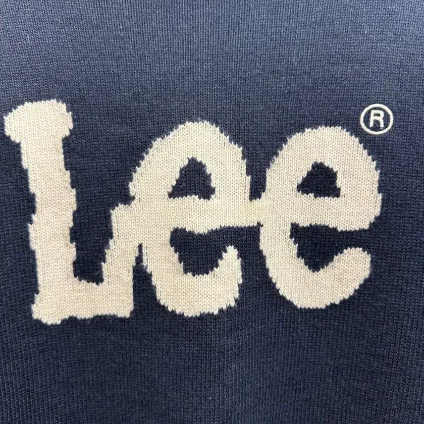 [BUNJANG] Lee Big Logo Navy Knit Large / Lee 리 빅로고 네이비 니트