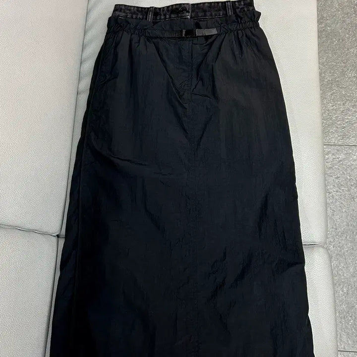 [BUNJANG] JUUN.J Nylon Layered Straight Black Skirt / 준지 나일론 레이어드 스트레이트 블랙 스커트(34사이즈/64cm)
